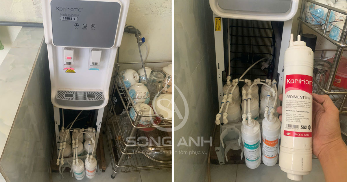 Sửa chữa thay lõi máy lọc nước Korihome