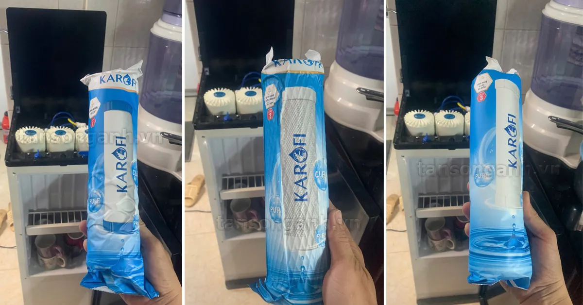 Thay lõi 123 máy lọc nước Karofi