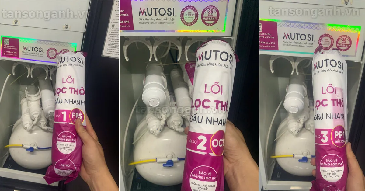 Thay lõi lọc nước Mutosi